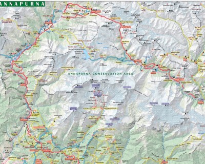 Annapurna Circuit Trek Map