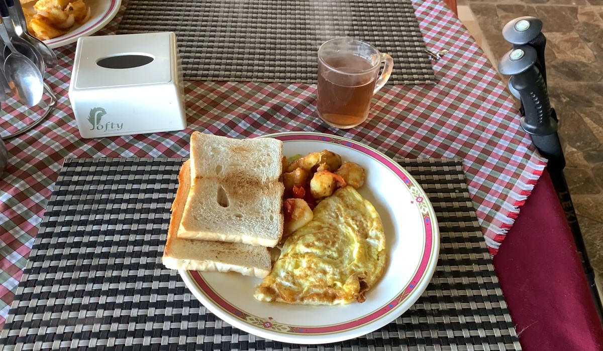Annapurna Circuit Trek Food- Breakfast Menu