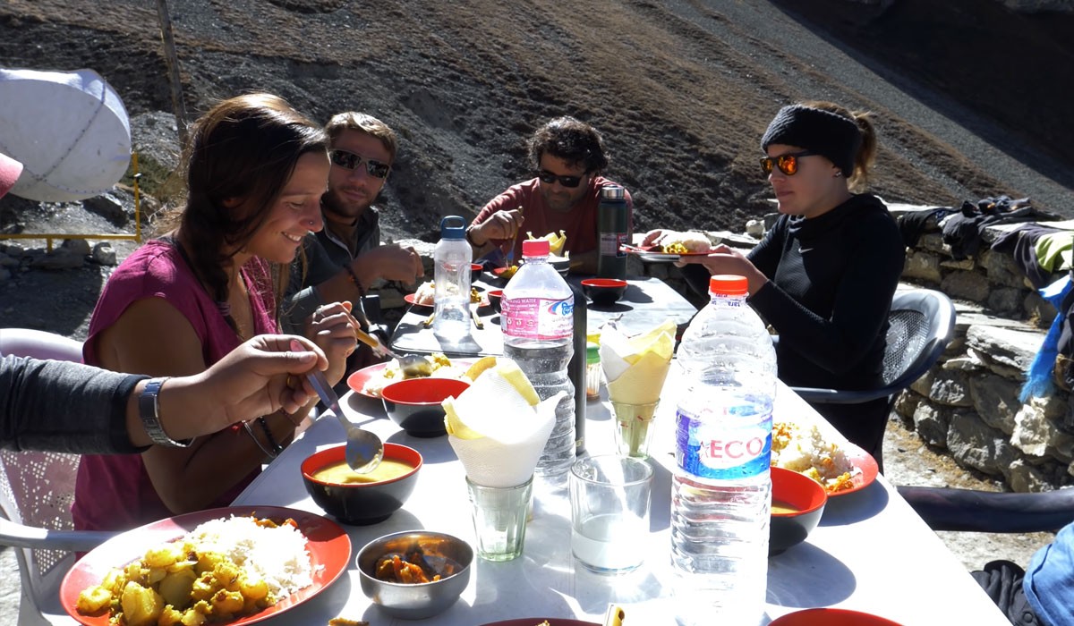 Annapurna Circuit Trek Food- Lunch and Dinner Menu