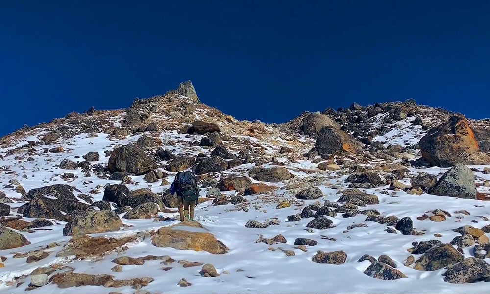 Everest Base Camp Trek in December winter