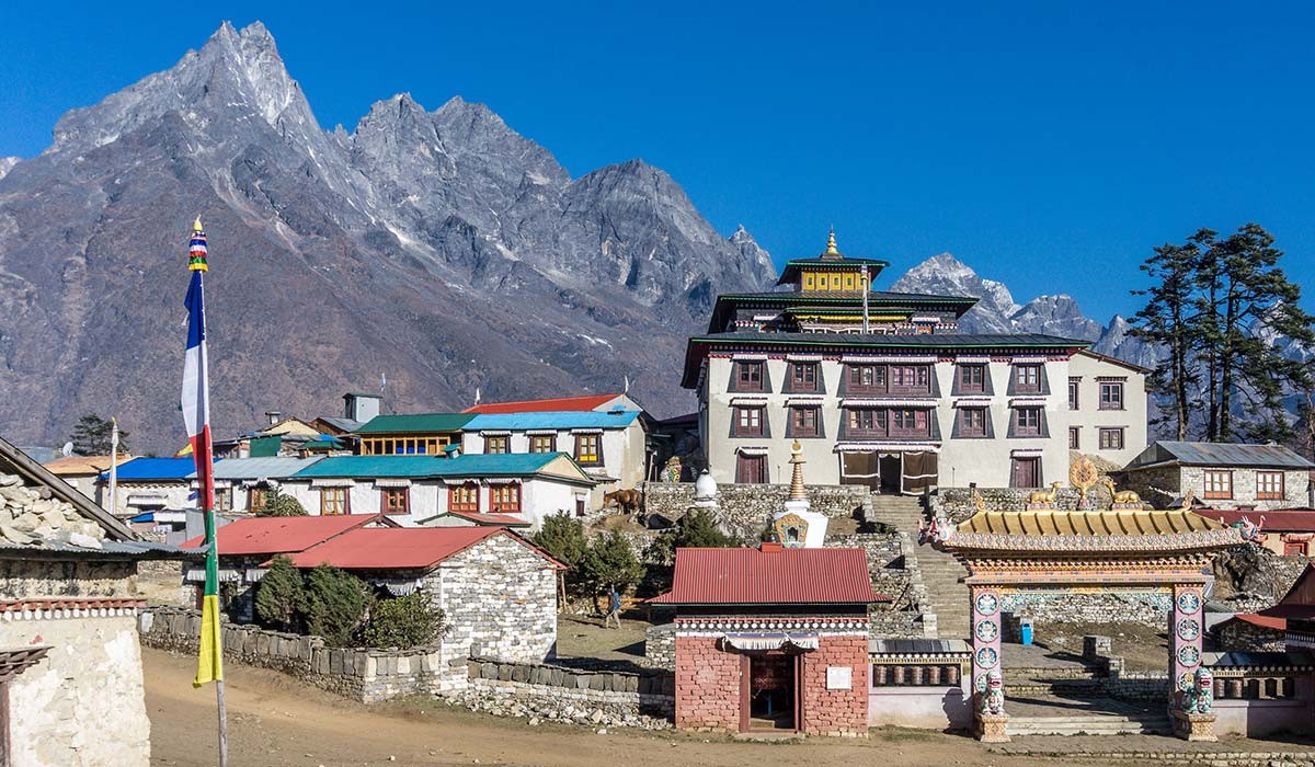 tenboche monastery during everest three passes trek