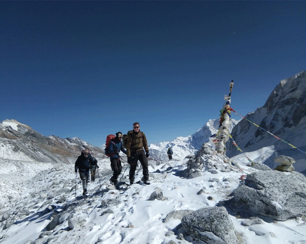 Trekkers enjoying with guides