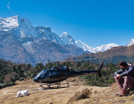 Everest base camp trek with helicopter return