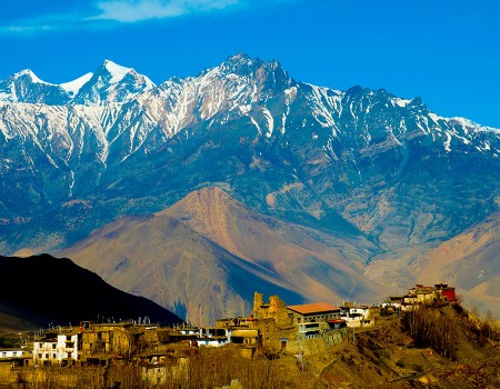 Mountain ranges as seen from Manang