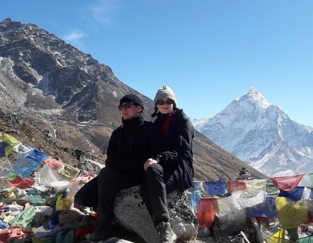 Everest base camp with island peak