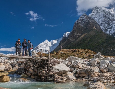 Famous Wooden Bridge of Manaslu Circuit Trek